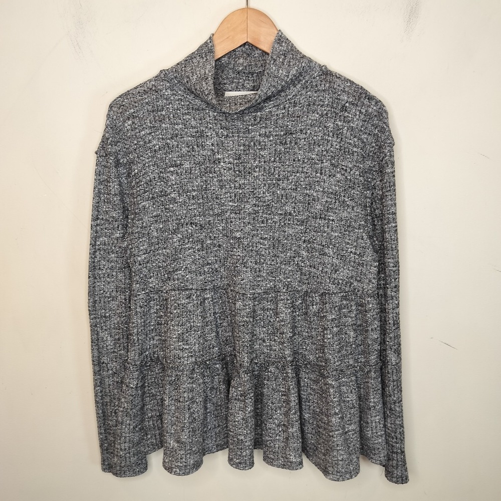 Eri + Ali Bronte Tiered Babydoll Top Waffle Knit
